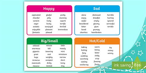 Adjectives Explained Activities To Try At Home Twinkl