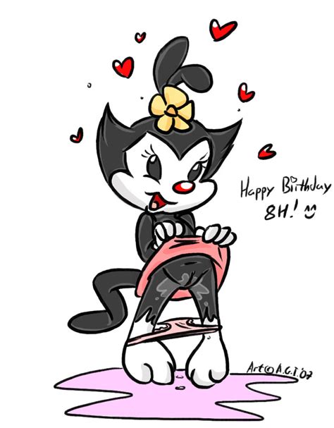 Rule 34 Animaniacs Black Fur Color Dot Warner Female Female Only Feral Front View Fur Pussy