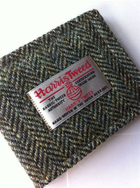 Mans Harris Tweed Wallet Bill Fold Made In Scotland T Vegan Etsy