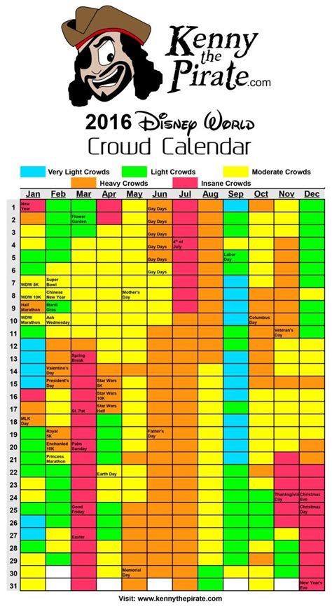 Crowd Calendar Disneyland 2022 Printable Word Searches