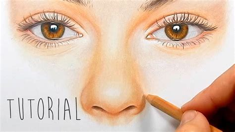 Tutorial How To Draw Color A Realistic Nose With Colored Pencils
