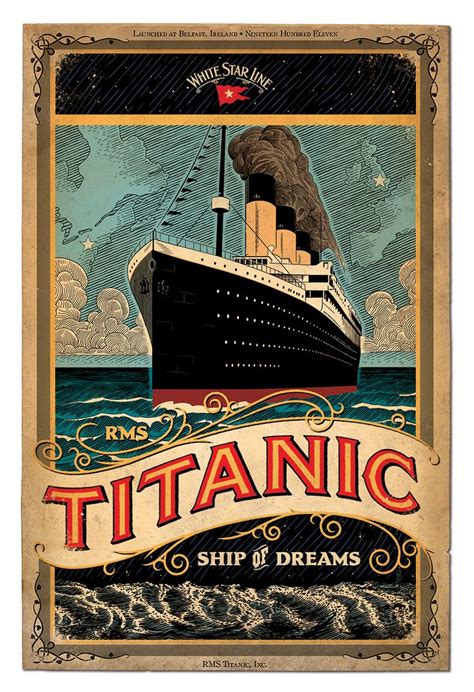 Vintage Poster Design Retro Poster Titanic Poster