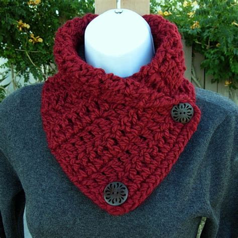 Knitted Neck Scarf Scarf Hand Knit Ruffle Ladies Elegant Red