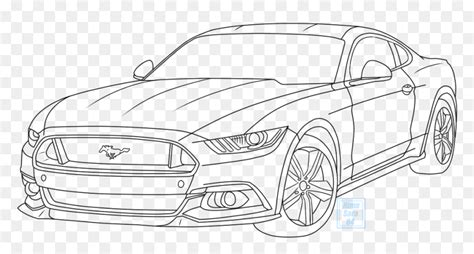 Mustang Car Drawing At Getdrawings Ford Mustang Drawing Hd Png