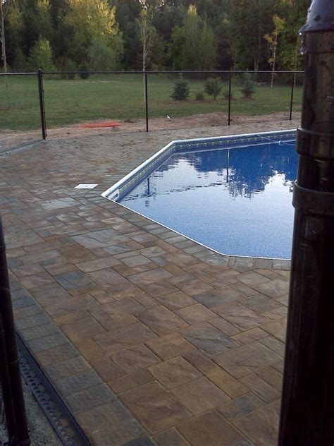 Belgard sierra blend dublin modular pavers and coping around swimming pool in phoenix, az. Cambridge pavers around a new pool install | Walkways ...