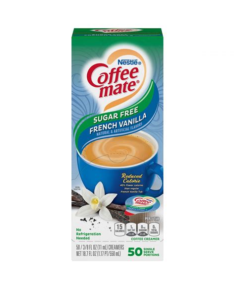 Nestle Coffee Mate Sugar Free French Vanilla Single Serve Liquid