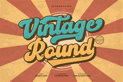 Vintage Round Font All Free Fonts