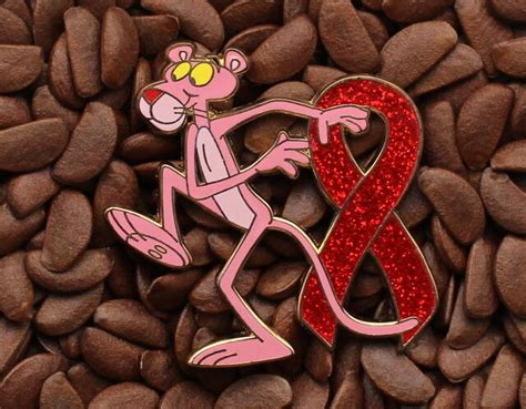 Red Ribbon Pin Pink Panther Pins Affordable Limited Pins Limited Edition Metal Pins