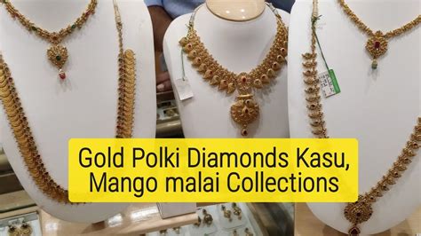 Polki Diamond Gold Necklace Haram Mango Kasu Malai Choker Wedding