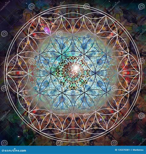 Sacred Geometry Spiritual Mandala Stock Illustration Illustration Of