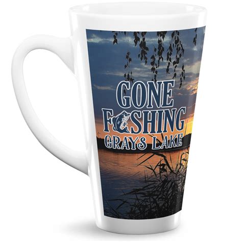 Gone Fishing 16 Oz Latte Mug Personalized Youcustomizeit