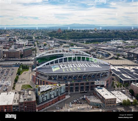 Aerial View Of Centurylink Field Multi Purpose Stadium Seattle