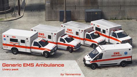 Ems Ambulances Generic Design Livery Pack Lore Friendly Gta5