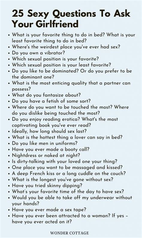 245 Questions To Ask Your Girlfriend Wonder Cottage Questions To Ask