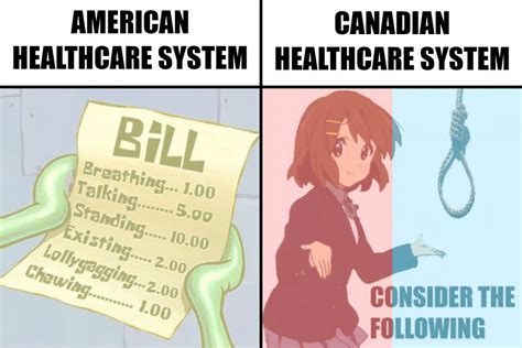 The Sad Reality Of North American Healthcare Rpoliticalcompassmemes Political Compass