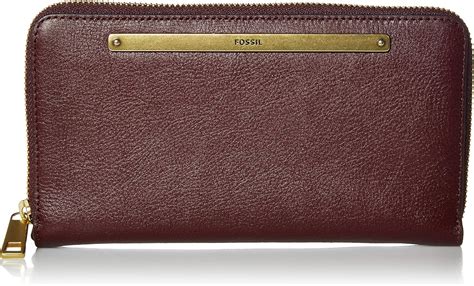 Fossil Womens Liza Leather Clutch Wallet Fig Amazonca Clothing
