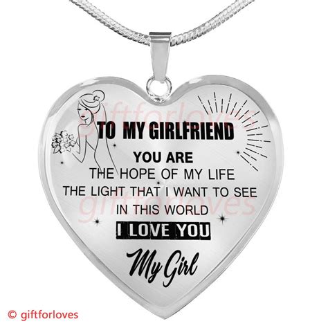 It means that she is important to you, she is a priority in your schedule. To My Girlfriend Luxury Necklace: Thoughtful Gifts For ...