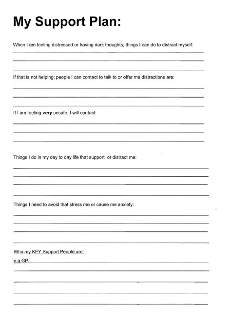 Mental Health Printable Worksheets