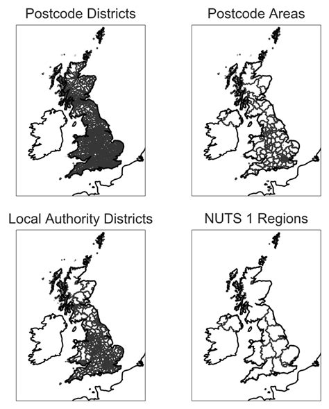2 Illustration Of The Regions Corresponding To Postcode Districts And