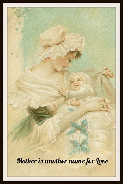Vintage Mothers Day Art Print Mother Is Another Name For Love 85 X