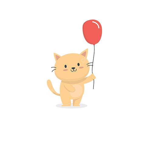 Cute Balloons Clipart Transparent Png Hd Cute Cat With Balloon Cat