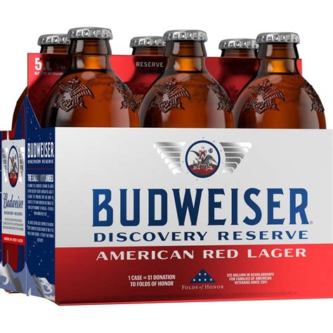 Budweiser American Red Lager Beer 12 Oz Bottles Shop Beer At H E B