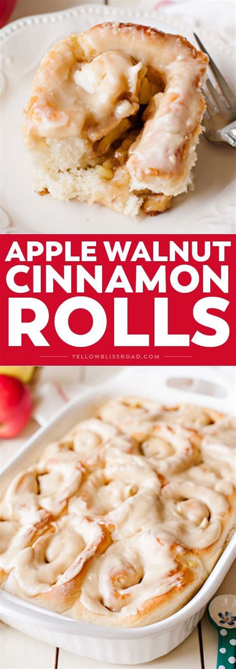 Apple Walnut Cinnamon Rolls Recipe Cinnamon Rolls Sweet Roll