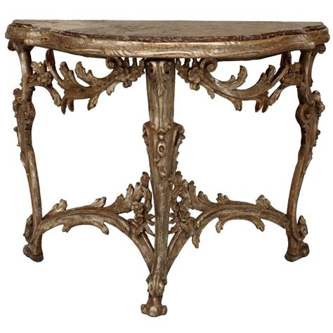 Italian Marble And Gold Gilt Console Table At 1stdibs