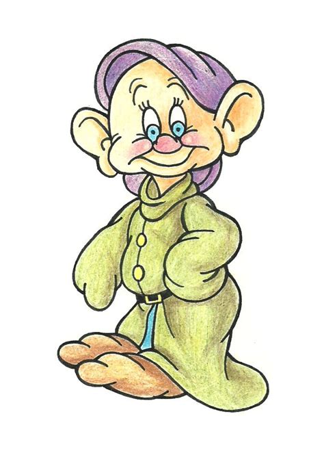 How To Draw Dopey From The Seven Dwarfs 7 Steps With Pictures Disney Character Drawings