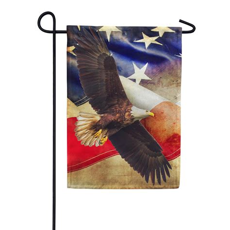 America Forever Patriotic Eagle Garden Flag American Bald Eagle 4th
