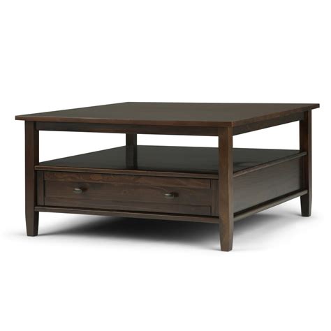 Brooklyn Max Lexington Solid Wood 36 Inch Wide Square Rustic Coffee