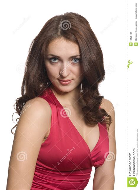 Beautiful Fashion Model With Curly Hair Stock Photo