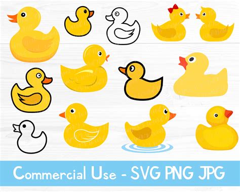 Rubber Duckies Bundle Svg Png  Commercial Use Etsy Canada