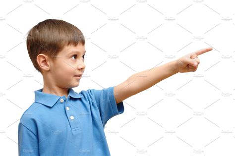 Child Pointing His Finger ~ People Photos ~ Creative Market