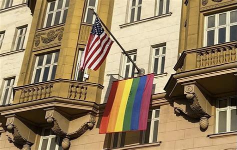 vladimir putin trashes us embassy for flying rainbow flag during pride month american military