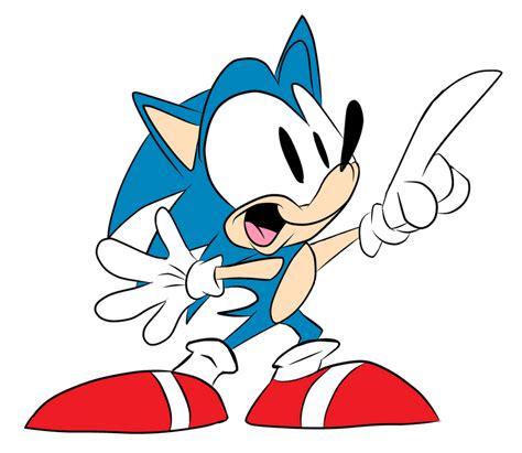 A Classic Sonic By Waggonercartoons On Deviantart