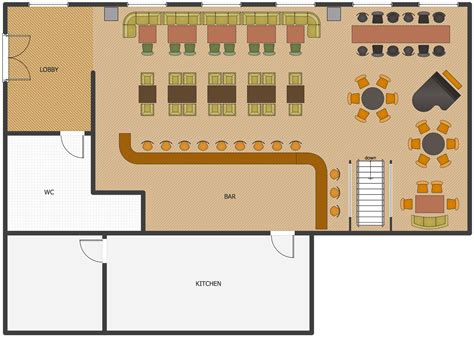 Cafe Restaurant Floor Plan Floorplans Click