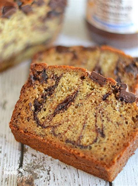 More banana adds more moisture and flavor to the finished product. Dark Chocolate Peanut Butter Banana Bread | Kitchen Meets Girl