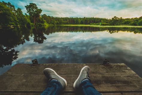 Free Images Nature Sky Reflection Blue Footwear Water Resources