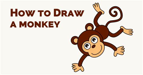 A Monkey With The Words How To Draw A Monkey