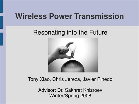 Ppt Wireless Power Transmission Powerpoint Presentation Free