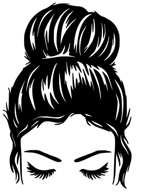 Svg Files Messy Bun Clipart - 98+ File Include SVG PNG EPS DXF
