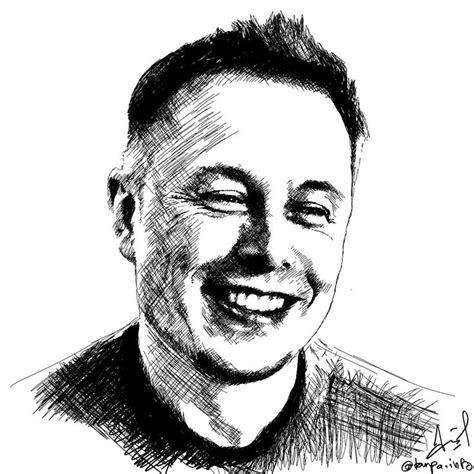 Elon Musk Portrait Pen Line Sketch By Ariecool Tanpa Info Musk Elon Musk Elon Musk House