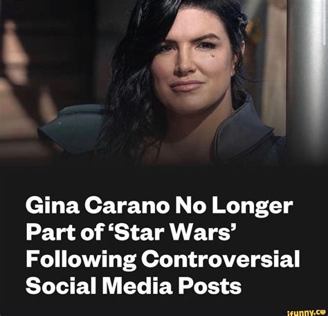Gina Carano No Longer Part Of Star Wars Following Controversial Social Media Posts Ifunny