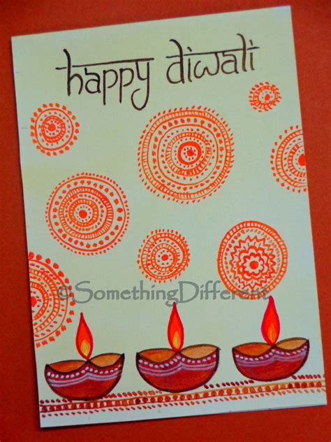 Diwali Greeting Card Handmade Diwali Greeting Cards Diwali Greeting