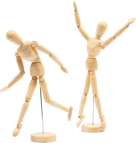 Bright Creations Art Mannequin 2 Pack Wooden Sectioned