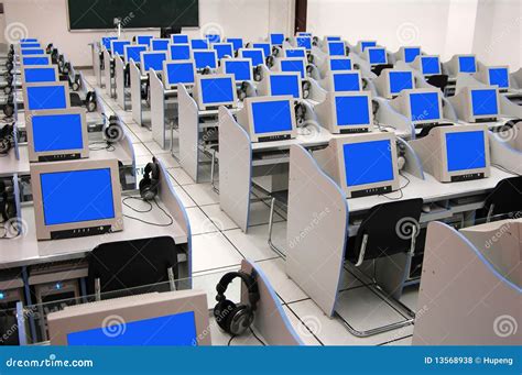 Computer Room Stock Photo Image Of Financial Black 13568938