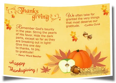Thanksgiving Quotes For Cards Quotesgram