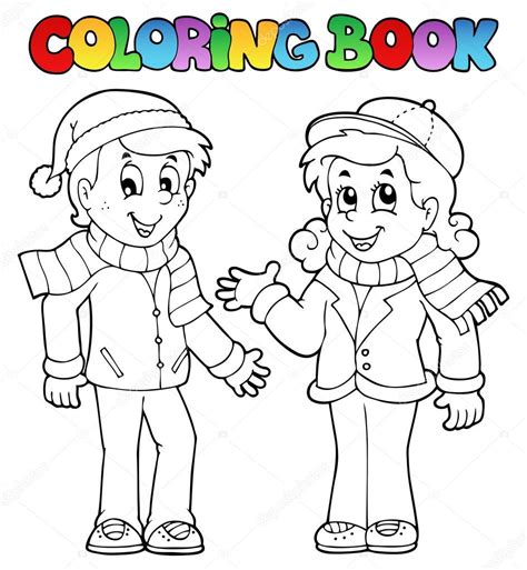 Coloring Book Kids Theme 1 — Stock Vector © Clairev 14589305