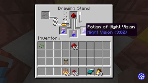 How To Make A Potion Of Night Vision In Minecraft Gamer Tweak